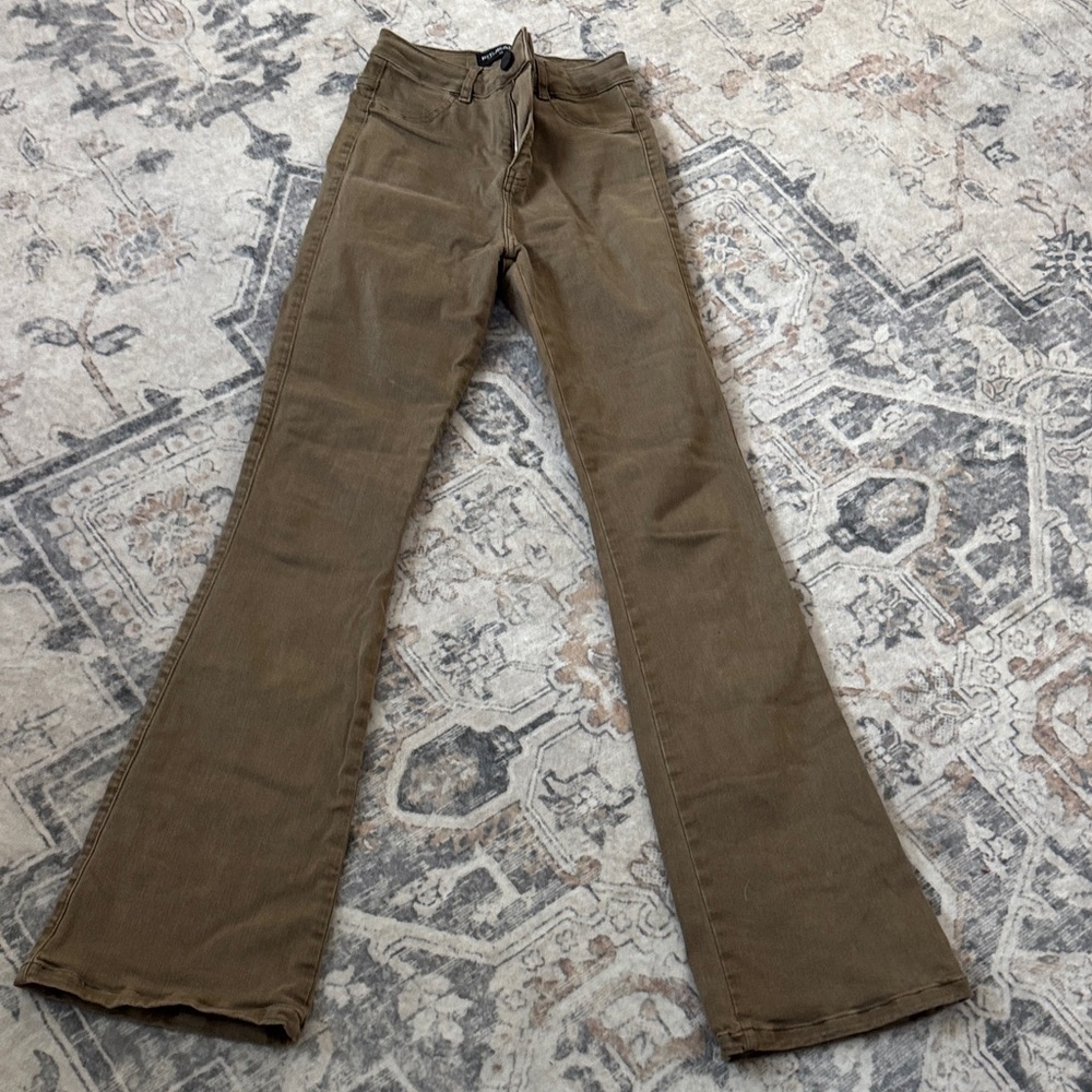 Fit Jeans hi-rise khaki colored Flared Jeans …regular length